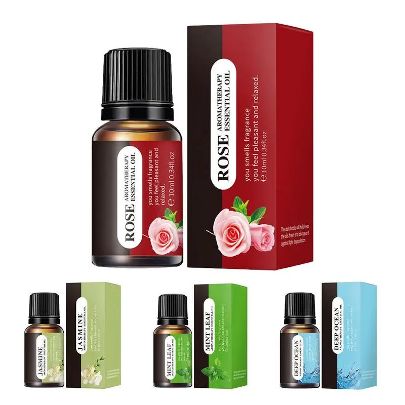 

10ml Plant Essential Oils Aroma Oils With Dropper Air Diffuser Flower Essential Oils Pure Nature Oil For Bedroom Car Office