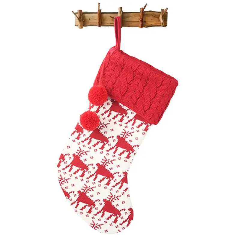 

Christmas Stockings Knitted Christmas Party Bags Tree Decor Great Craftsmanship Knitting Sewing Process Create A Christmas Mood