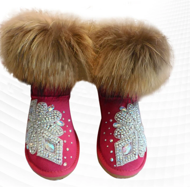 Winter fashion plus cashmere warm boots rhine-diamond fox hair boots all-in-one handmade custom fur boots for women 35-44
Winter fashion plus cashmere warm boots rhine-diamond fox hair boots all-in-one handmade custom fur boots for women 35-44