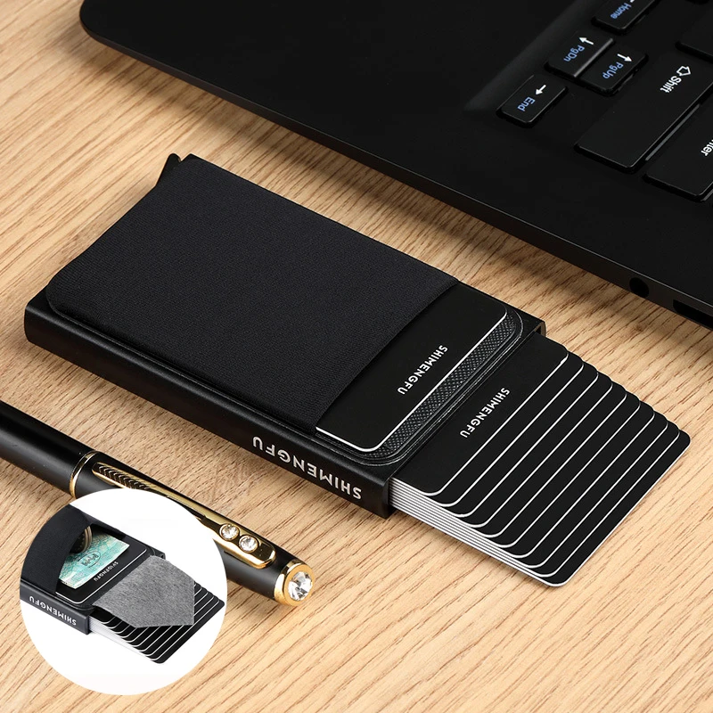 Pop Up RFID ID Card Holder Male Wallet Mini Package Aluminum Metal Protective Gear Storage Bag Smart Quick Release Women Purse
Pop Up RFID ID Card Holder Male Wallet Mini Package Aluminum Metal Protective Gear Storage Bag Smart Quick Release Women Purse