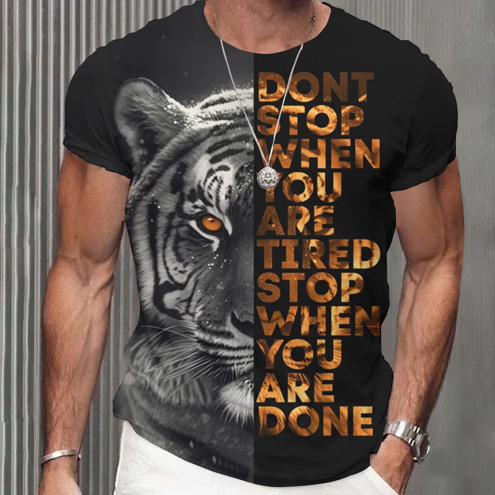 3D Tiger Pattern T shirts Fashion Trend Harajuku Streetwear Funny Wolf Print Men's T-Shirts Casual O-neck Oversized Short Sleeve
3D Tiger Pattern T shirts Fashion Trend Harajuku Streetwear Funny Wolf Print Men's T-Shirts Casual O-neck Oversized Short Sleeve