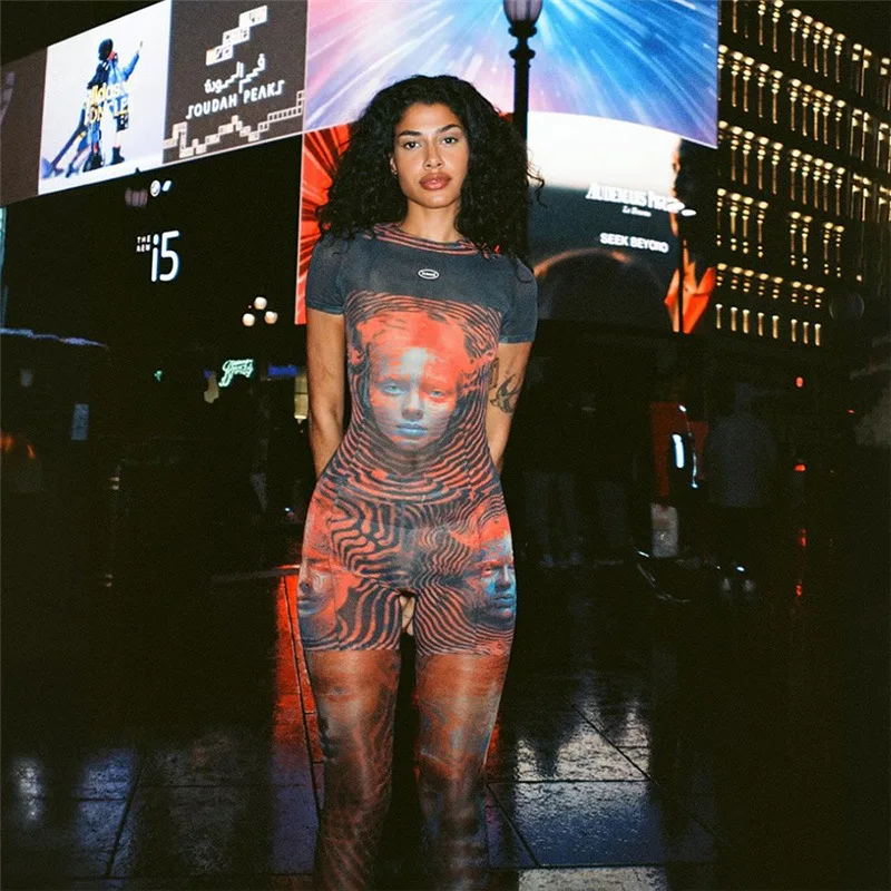 Женские сетчатые комбинезоны с принтом для девушек, пикантные прозрачные комбинезоны с круглым вырезом и коротким рукавом для фитнеса, эластичные полуночные Клубные комбинезоны, комбинезоны
Женские сетчатые комбинезоны с принтом для девушек, пикантные прозрачные комбинезоны с круглым вырезом и коротким рукавом для фитнеса, эластичные полуночные Клубные комбинезоны, комбинезоны