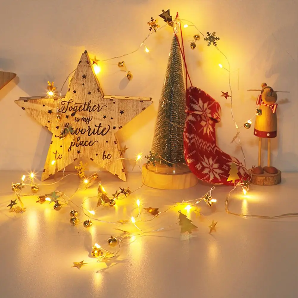 2m 20 Leds Christmas String Light With Bells Snowflake Decoration Fairy Light For Home Holiday Decoration
2m 20 Leds Christmas String Light With Bells Snowflake Decoration Fairy Light For Home Holiday Decoration