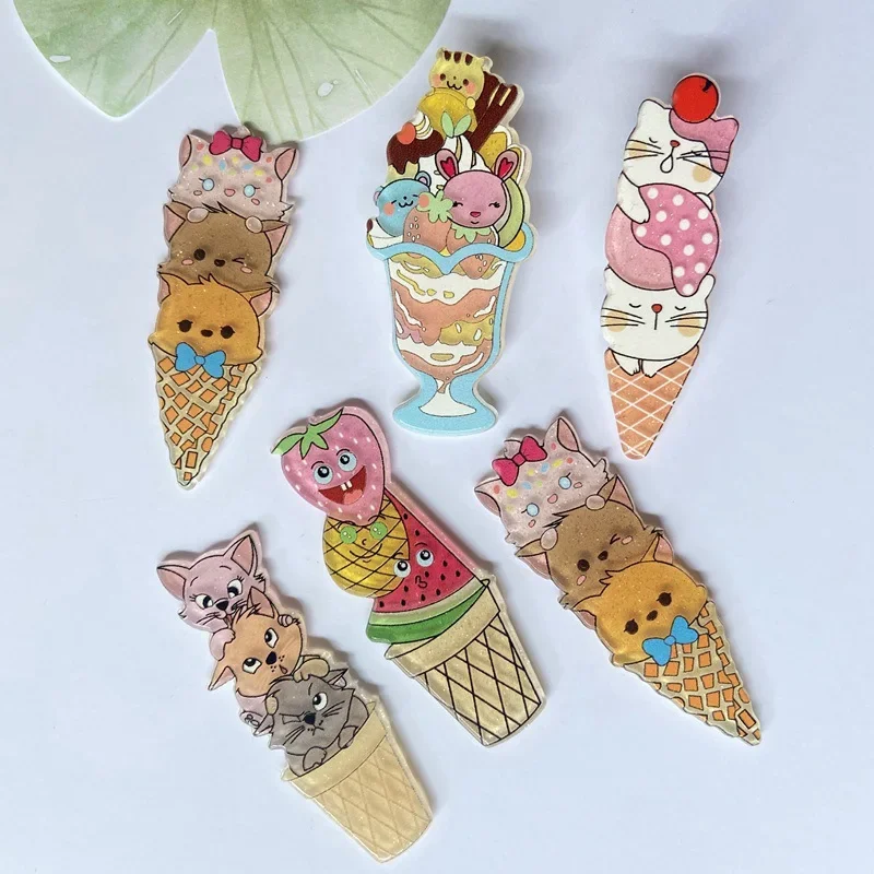 10Pcs 52mm Ice Cream Printed Resin Hair Pin Cover Set Applique Cat Mouse Sundae Figurine DIY Craft Decor Accessory Material
10Pcs 52mm Ice Cream Printed Resin Hair Pin Cover Set Applique Cat Mouse Sundae Figurine DIY Craft Decor Accessory Material