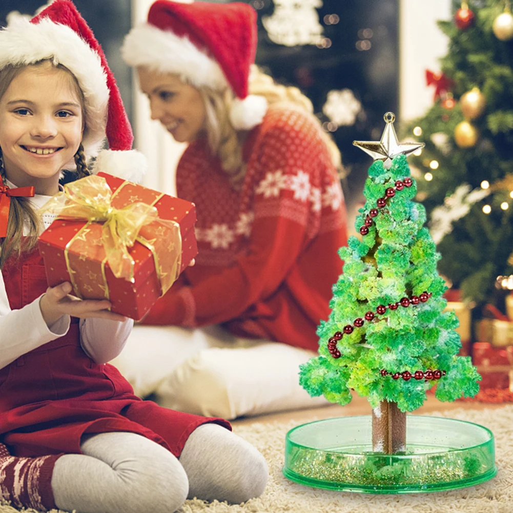 

Волшебная растущая Рождественская елка, забавная Волшебная растущая Хрустальная Рождественская елка, образовательная Новинка «сделай сам», веселый рождественский подарок для взрослых и детей