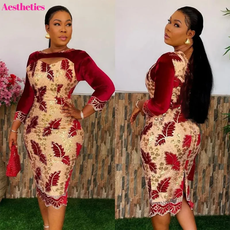 Luxury Shiny Sequins Hollow Out Bodycon Dress Leaf Embroidery Long Sleeved Patchwork Vestidos Autumn Sexy Party Evening Dresses
Luxury Shiny Sequins Hollow Out Bodycon Dress Leaf Embroidery Long Sleeved Patchwork Vestidos Autumn Sexy Party Evening Dresses