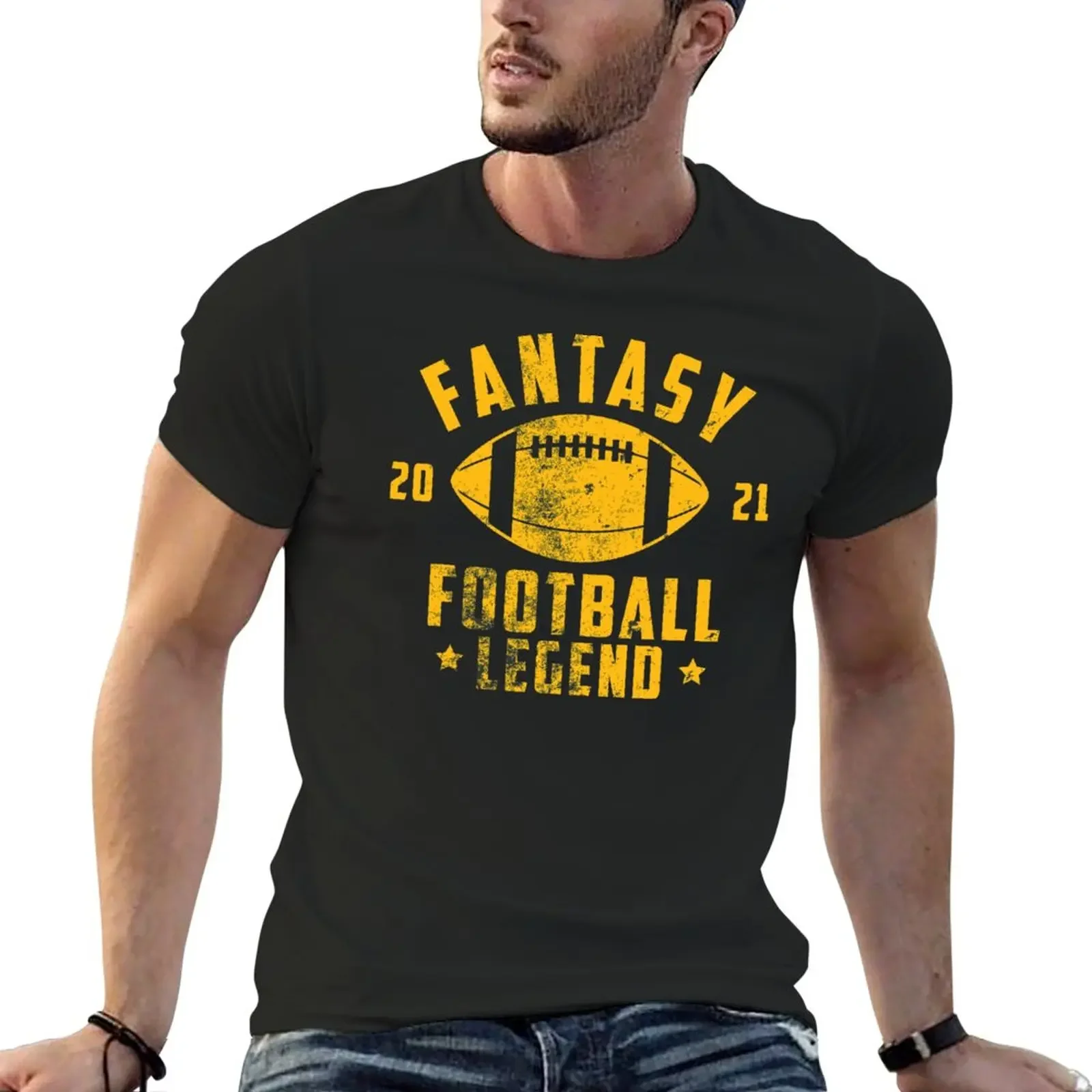 

Fantasy Football Legend 2021 Vintage T-Shirt cute tops plus sizes Tee shirt T-shirts for men cotton