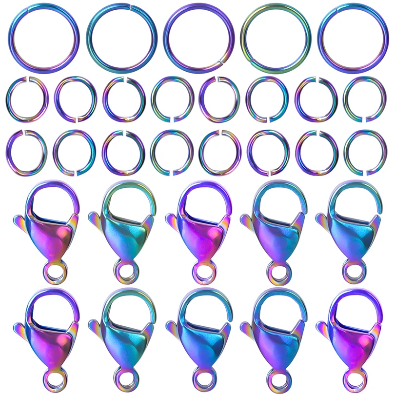120pcs Stainless Steel 6/12m Rainbow Jump Rings Set Charm for Jewelry Making DIY Handmade Connector Necklace Bracelets Materials
120pcs Stainless Steel 6/12m Rainbow Jump Rings Set Charm for Jewelry Making DIY Handmade Connector Necklace Bracelets Materials