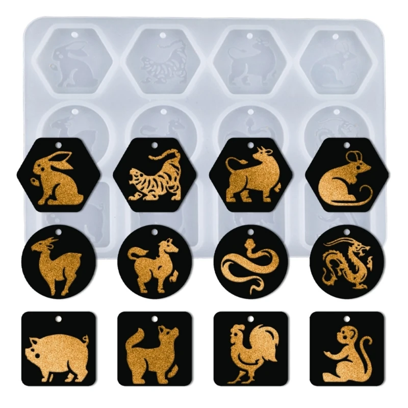 Silicone Pendant Mold Clay Molds Twelve Zodiac Keychain Moulds Silicone Material Jewelry Making Perfect Gift for Lovers R3MC
Silicone Pendant Mold Clay Molds Twelve Zodiac Keychain Moulds Silicone Material Jewelry Making Perfect Gift for Lovers R3MC