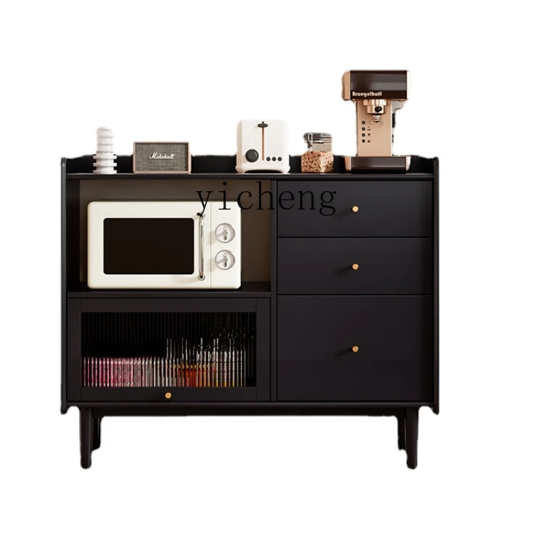Yy Solid Wood Sideboard Microwave Oven Cabinet Simple Black Modern Living Room Coffee Tea Cabinet
Yy Solid Wood Sideboard Microwave Oven Cabinet Simple Black Modern Living Room Coffee Tea Cabinet