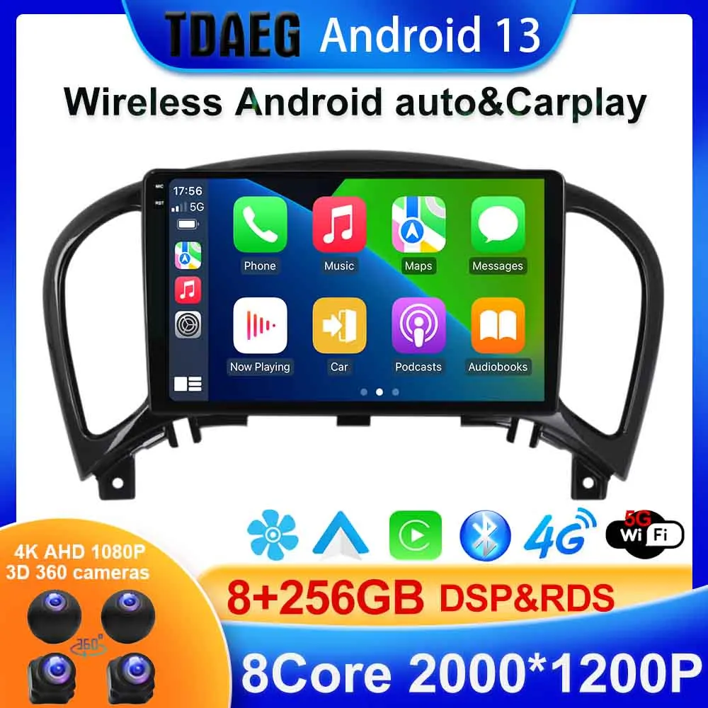 8+256G Android 13 Car Radio Video Multimedia Player For Nissan Juke 2010-2014 Navigation GPS Wireless Carplay Auto Head Unit 
8+256G Android 13 Car Radio Video Multimedia Player For Nissan Juke 2010-2014 Navigation GPS Wireless Carplay Auto Head Unit