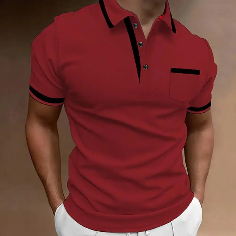 Casual Men Shirt Breathable Slim Fit Men's Summer Shirt with Contrast Color Patch Pocket Turn-down Collar Short for Casual
Casual Men Shirt Breathable Slim Fit Men's Summer Shirt with Contrast Color Patch Pocket Turn-down Collar Short for Casual