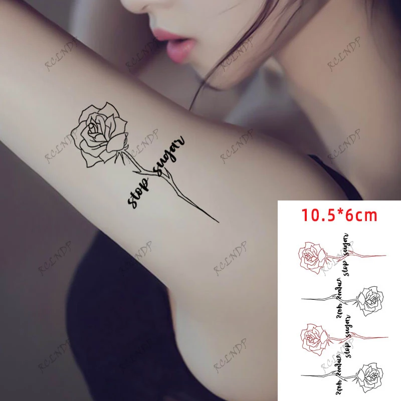 

Waterproof Temporary Tattoo Sticker Rose Flower Feather Butterfly Dream Catcher Bird Flash Tatoo Fake Tatto Art for Woman Men