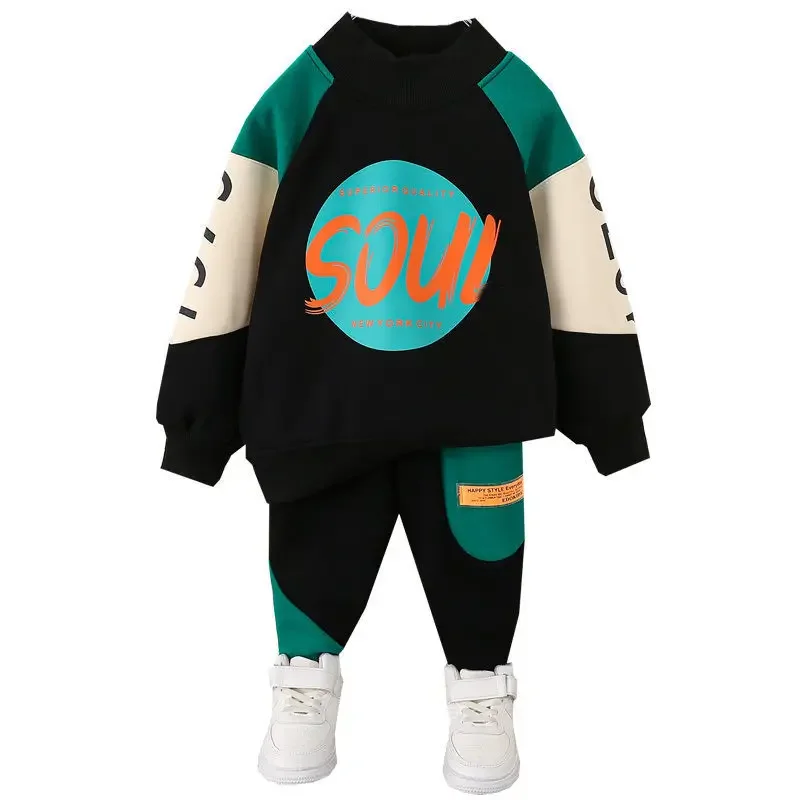 Fleece Warm Boys Clothes Set Trousers Set Kids Autumn Winter Letter Printed Sweatshirts Pants Outfits Baby Tracksuit 2-10Y
Fleece Warm Boys Clothes Set Trousers Set Kids Autumn Winter Letter Printed Sweatshirts Pants Outfits Baby Tracksuit 2-10Y