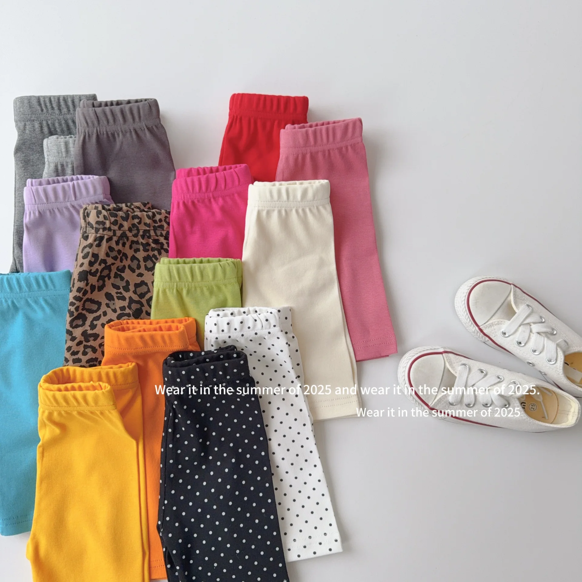 2025 Summer New Girls Shorts Yoga Pants Solid Casual Children Leggings Baby Girls Colorful Safety Pants Kids Anti Slip Shorts 7 S54b7c97d5c2240449316028e95f71eedj