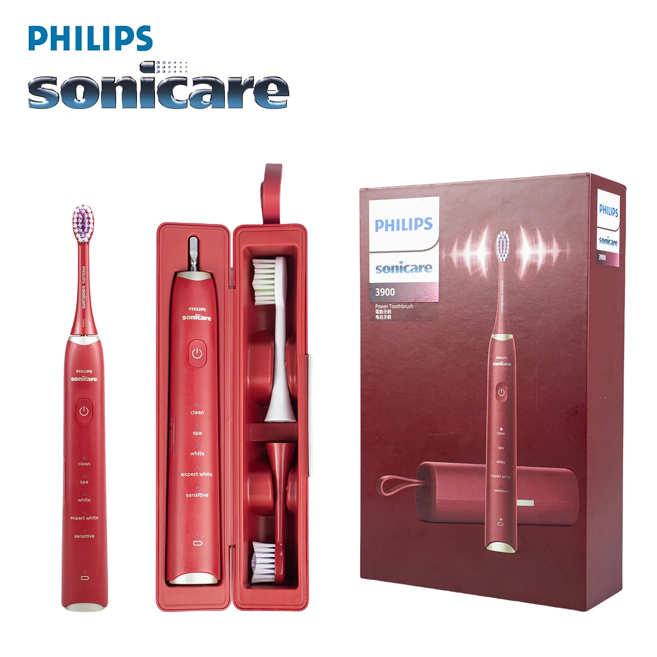

Philips Sonicare Toothbrush HX2491/02 Sonic electric brush for adult replacement head Red