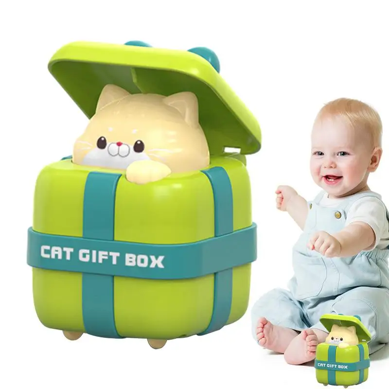 

Push & Go Car Toys Cartoon Cat Interactive Play Vehicle Cute Creative Adorable Friction Press & Go Powered Wind Up Toy Cars