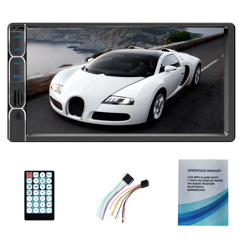 

Автомагнитола 2 Din, 7 дюймов, MP5, Bluetooth, сенсорное USB, Mirror Link для GPS 7033