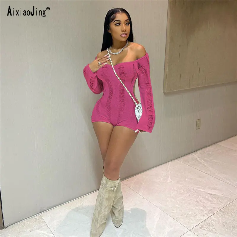 Mesh See Through Skinny Playsuits Women Sexy Knit Inclined Shoulder Long Sleeve Jumpsuit Midnight Clubwear Party Rompers
Mesh See Through Skinny Playsuits Women Sexy Knit Inclined Shoulder Long Sleeve Jumpsuit Midnight Clubwear Party Rompers