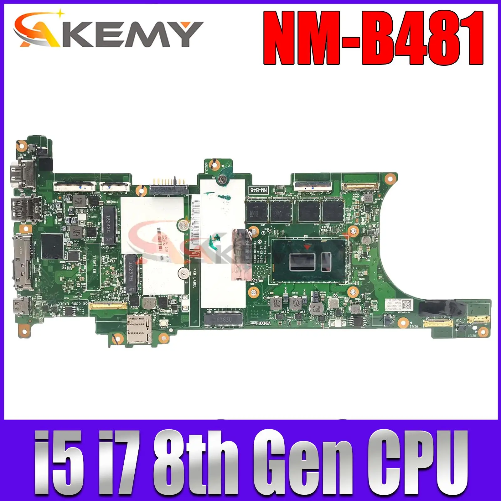 NM-B481.For Lenovo Thinkpad X1 Carbon 6th Gen Notebook Motherboard.With I5 I7 8th Gen CPU and 8GB RAM.100% Test OK
NM-B481.For Lenovo Thinkpad X1 Carbon 6th Gen Notebook Motherboard.With I5 I7 8th Gen CPU and 8GB RAM.100% Test OK