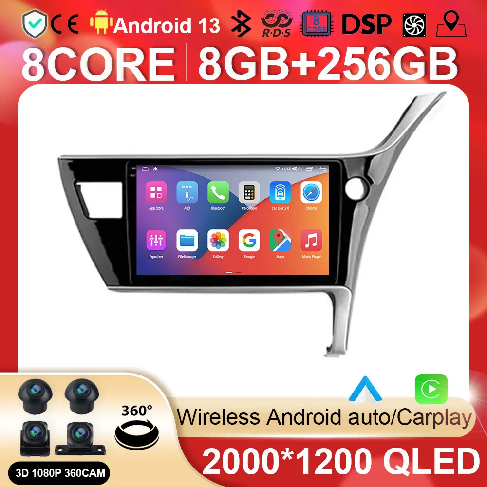 

Android Car Radio Multimedia Video Player Navigation For Toyota Corolla 11 Auris LHD RHD 2017 - 2018 GPS BT5.0 No 2din 2 din dvd