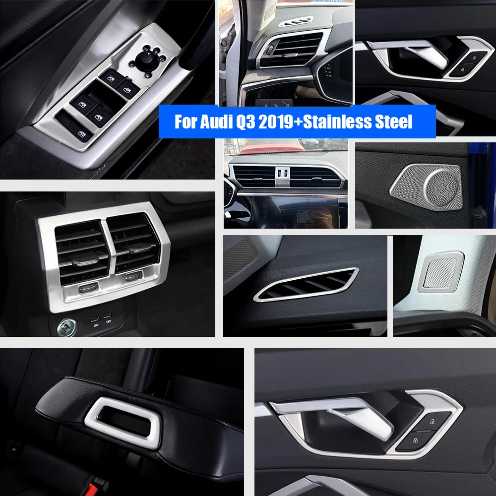For Audi Q3 2019-2022 Stainless Steel Car glass Lift speaker audio Rear Air Vent outlet inner door Bowl Cover Trim Accessories
For Audi Q3 2019-2022 Stainless Steel Car glass Lift speaker audio Rear Air Vent outlet inner door Bowl Cover Trim Accessories
