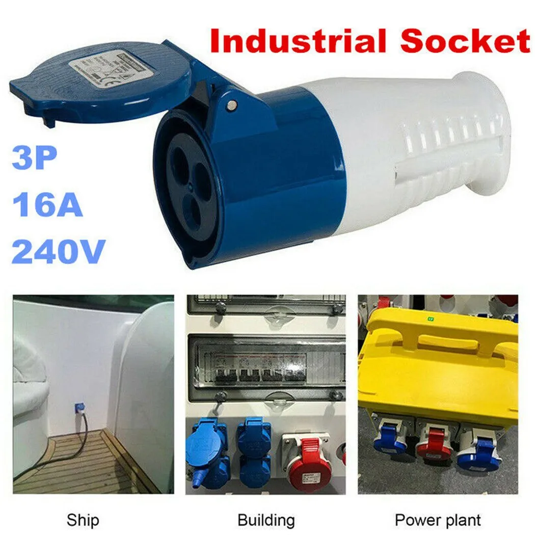 +EARTH Industrial Waterproof Plug Socket 16A 240V 2P 3 BLUE EARTH SOCKETS & + EARTH* INDUSTRIAL MALE/FEMALE PIN
+EARTH Industrial Waterproof Plug Socket 16A 240V 2P 3 BLUE EARTH SOCKETS & + EARTH* INDUSTRIAL MALE/FEMALE PIN