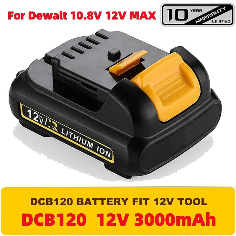 

1-3Pack 10.8V/12V 3.0Ah 6.0Ah 12 Volt Max Lithium Battery For Dewalt DCB127 DCB120 DCB121 DCB119 Li-ion Power Tools Battery