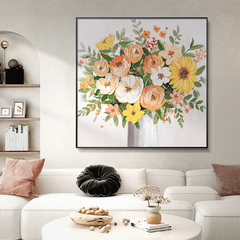 OuzerQing 100% Hand Painted Oil Painting On Canvas Modern Abstract Flower Wall Art Living Room Picture Home Decoration Unframed
OuzerQing 100% Hand Painted Oil Painting On Canvas Modern Abstract Flower Wall Art Living Room Picture Home Decoration Unframed