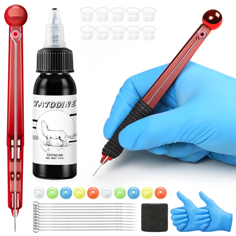 1 Set Hand Poke Pen and Stick Tool Tattoo Needle Holder Tattoo Ink Cup Pigment Glover Grommet Bandage Kit 1 Mallzona S54bfbd251a1e4ba69b83856011f900efi 1 Set Hand Poke Pen and Stick Tool Tattoo Needle Holder Tattoo Ink Cup Pigment Glover Grommet Bandage Kit Mallzona