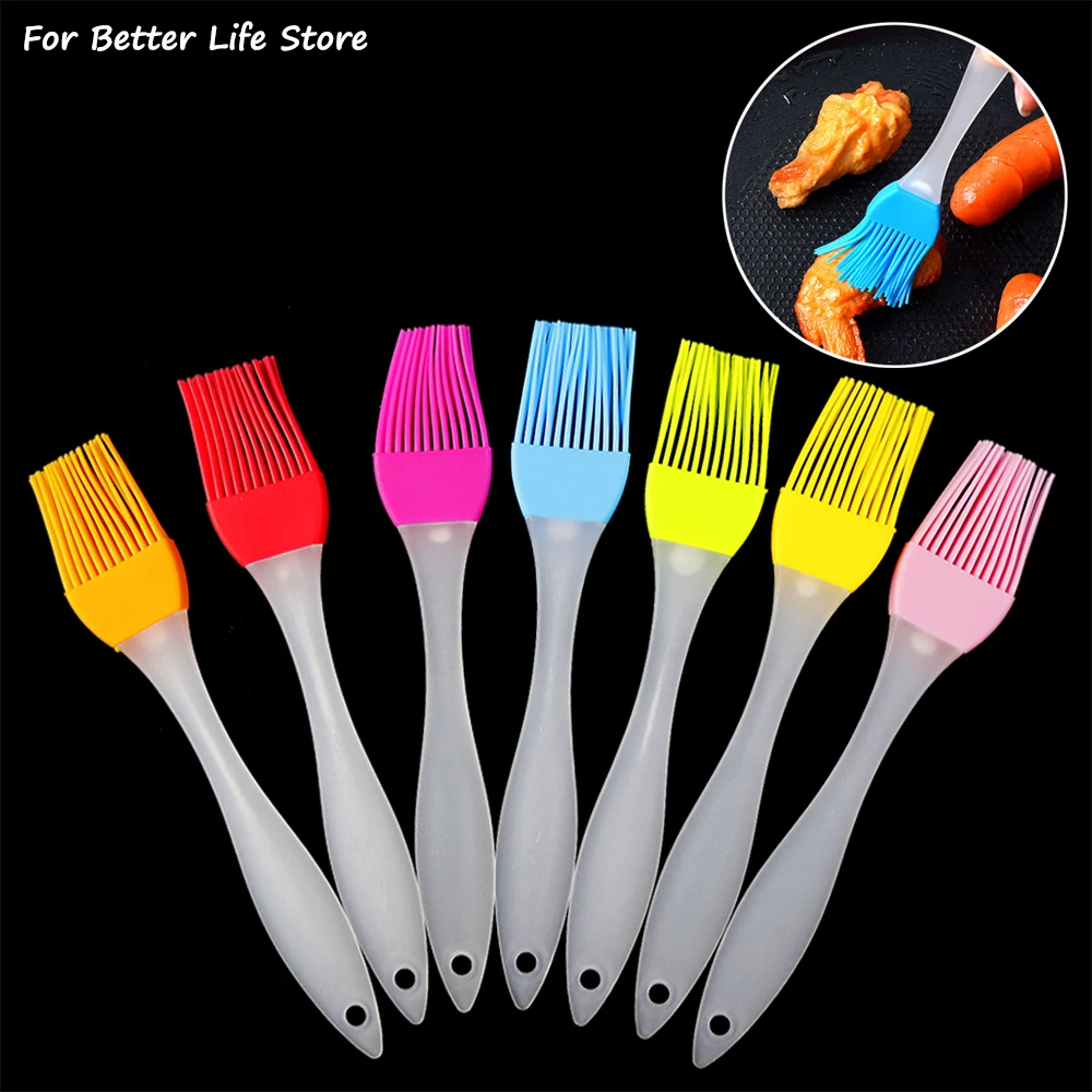 

1Pcs 7 Colour Food Silicone Brush Smear Barbecue Baking Pan Bread Chef Pastry Oil Tool Household Kitchen High Temperature