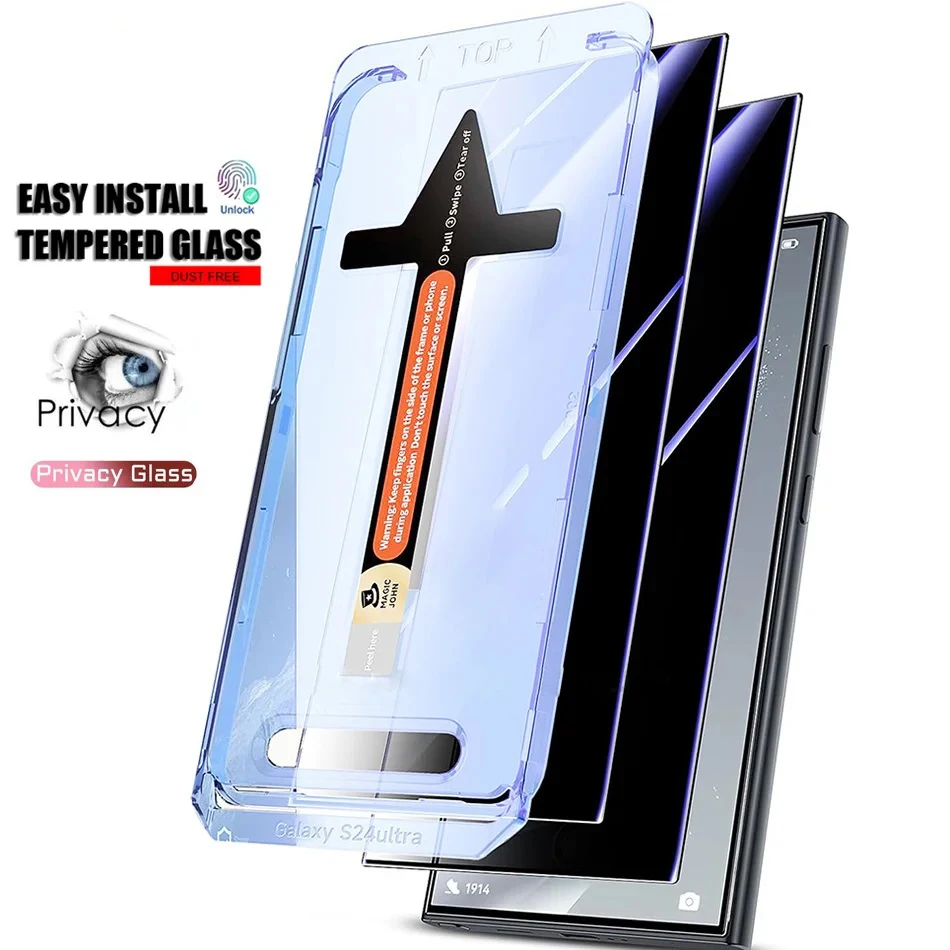 

Privacy Tempered Glass Automatic Installer For iphone 13 14 15 Pro Max 12 Anti Glare Screen Protector apple 15pro 14pro Glasses