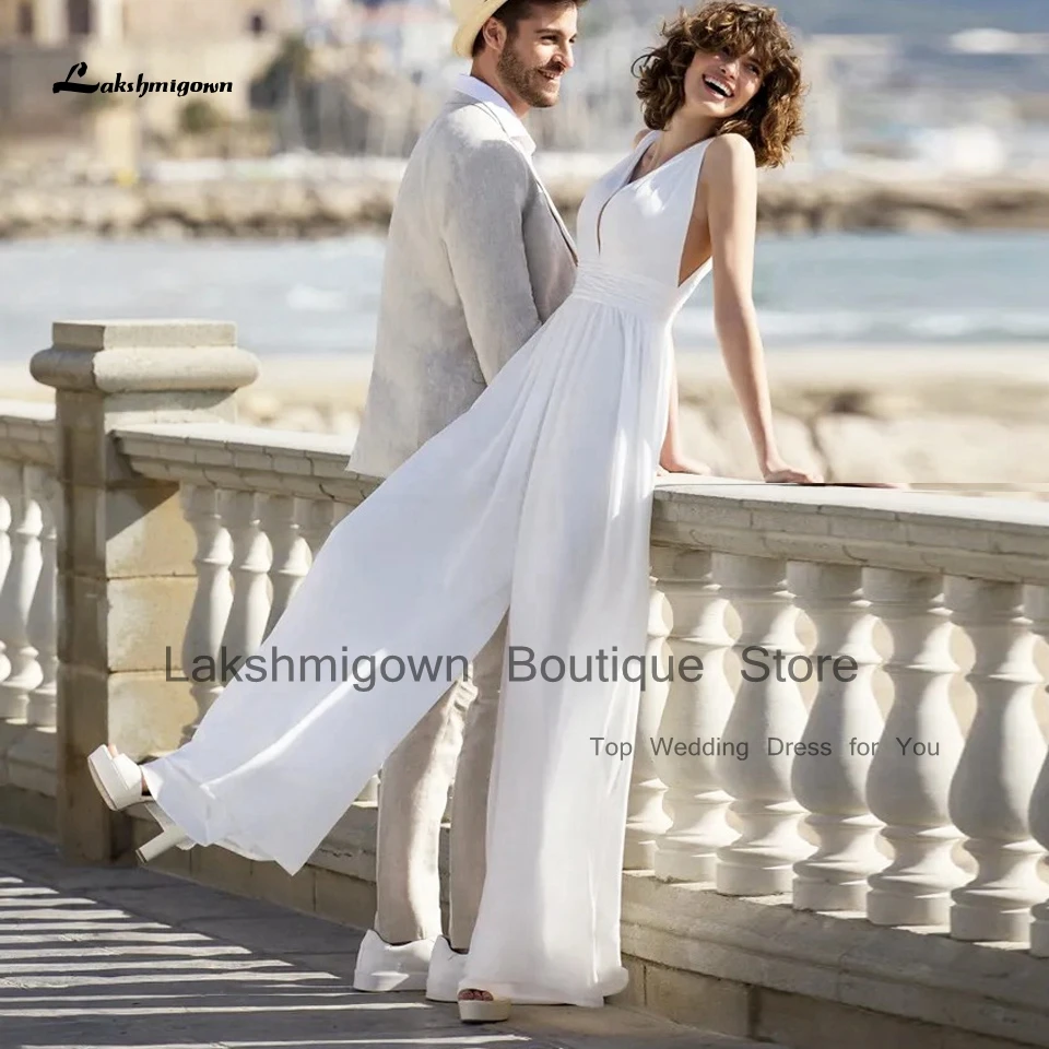 Lakshmigown Chic Boho Bridal Jumpsuit Beach Wedding Dresses Spaghetti Straps 2023 Vestito Donna
Lakshmigown Chic Boho Bridal Jumpsuit Beach Wedding Dresses Spaghetti Straps 2023 Vestito Donna