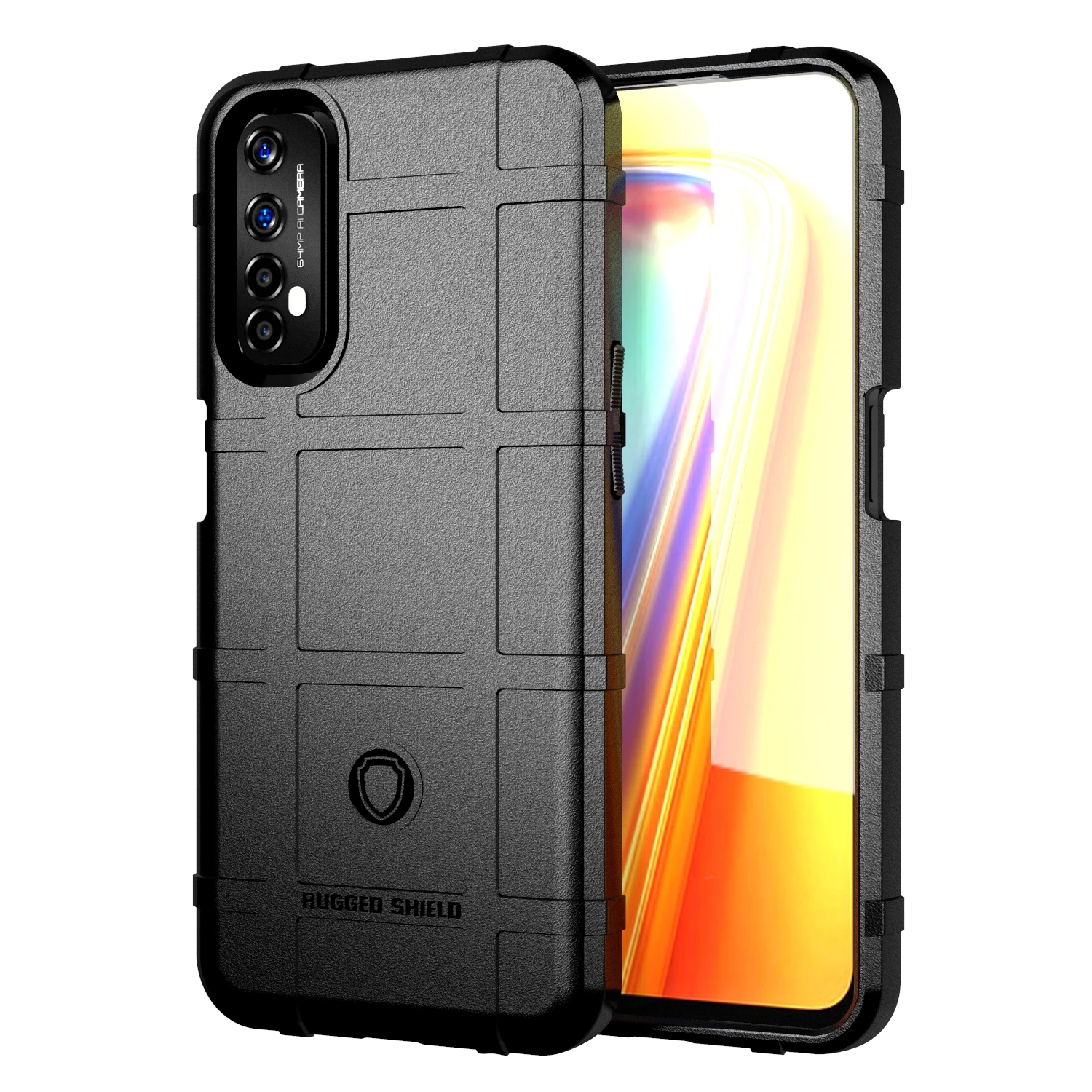 

Shield Armor Cases For Realme 7 Pro 7i Solid Tactical Phone Cover for realme 7pro realme7 Shockproof Silicone Case Funda