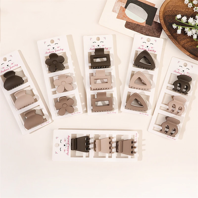 3Pcs/set Fashion Geometry Matte Small Hair Claw Clip Women Girls Crab Barrette Girl Accessories Headwear Hair Claw Wholesale
3Pcs/set Fashion Geometry Matte Small Hair Claw Clip Women Girls Crab Barrette Girl Accessories Headwear Hair Claw Wholesale