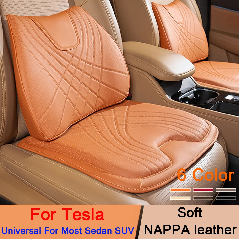 NAPPA Leather Car Seat Cushion Seat Backrest Waist Support Lumbar Pillows For Tesla Model 3 Model Y Model X Interior Accessories
NAPPA Leather Car Seat Cushion Seat Backrest Waist Support Lumbar Pillows For Tesla Model 3 Model Y Model X Interior Accessories