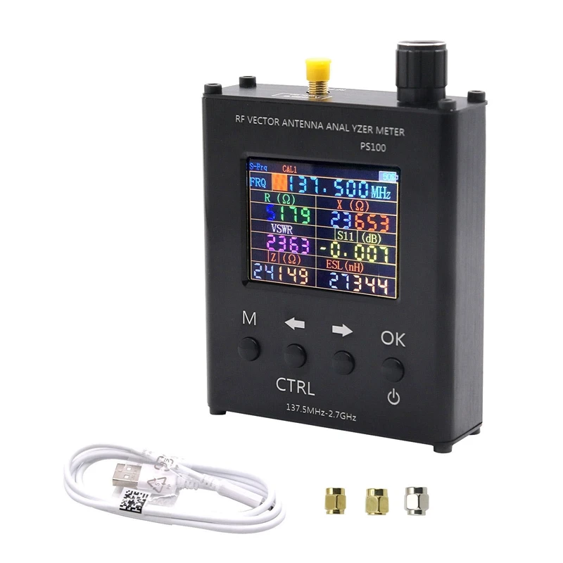 N1201SA+ 137.5Mhz - 2.7Ghz UV RF Antenna Analyzer SWR Meter Tester With Aluminum Alloy Shell PS100
N1201SA+ 137.5Mhz - 2.7Ghz UV RF Antenna Analyzer SWR Meter Tester With Aluminum Alloy Shell PS100