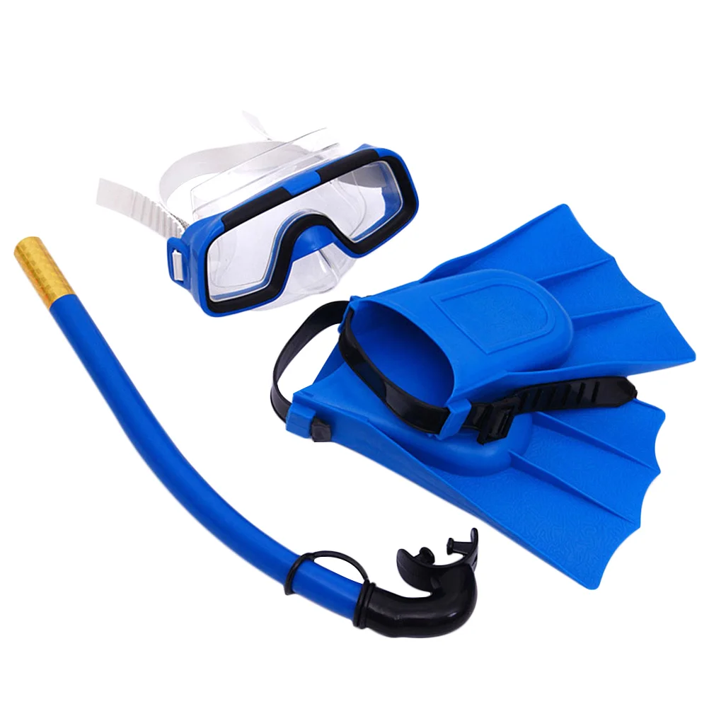 

Children Diving Glasses Scuba Snorkeling Set Outdoor Snorkel Breathing Tube Silicone Swimming Flippers Underwater Diving Mask