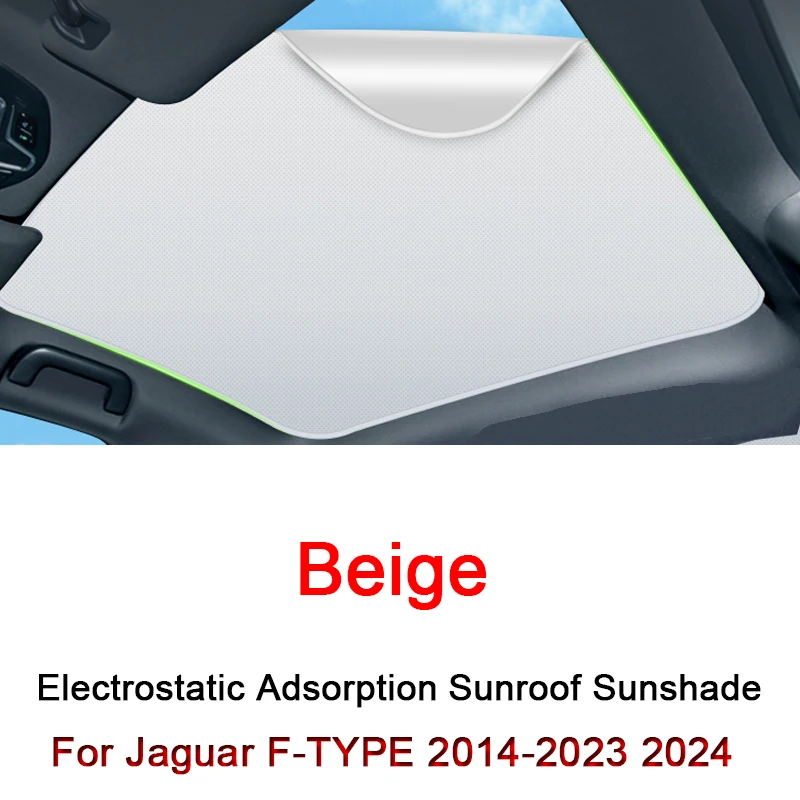 

For Jaguar F-TYPE 2014-2022 2023 2024 Electrostatic Adsorption Car Roof Sunshade Skylight Blind Shading Windshield Sunroof Cover