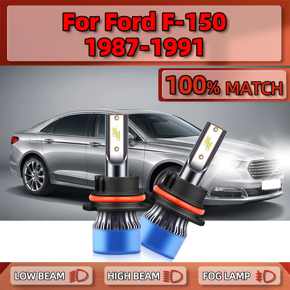 

20000LM Canbus LED Headlight 120W Turbo Lamps 6000K White Car Light Bulbs 12V 24V For Ford F-150 1987 1988 1989 1990 1991