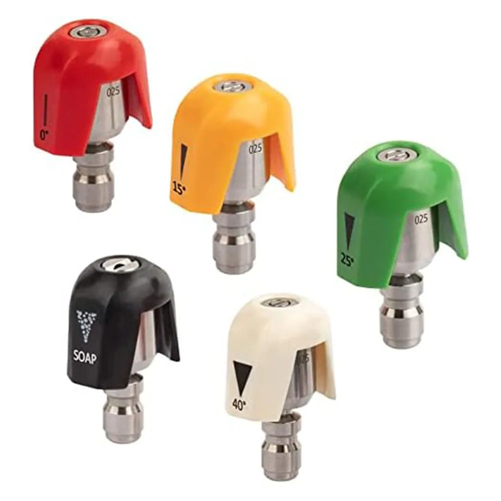 5pcs Quick Connect Universal Pressure Washer Nozzle Tips Set For SPX3000 SPX3001 360° Rotating Nozzle Garden Power Tool Part
5pcs Quick Connect Universal Pressure Washer Nozzle Tips Set For SPX3000 SPX3001 360° Rotating Nozzle Garden Power Tool Part
