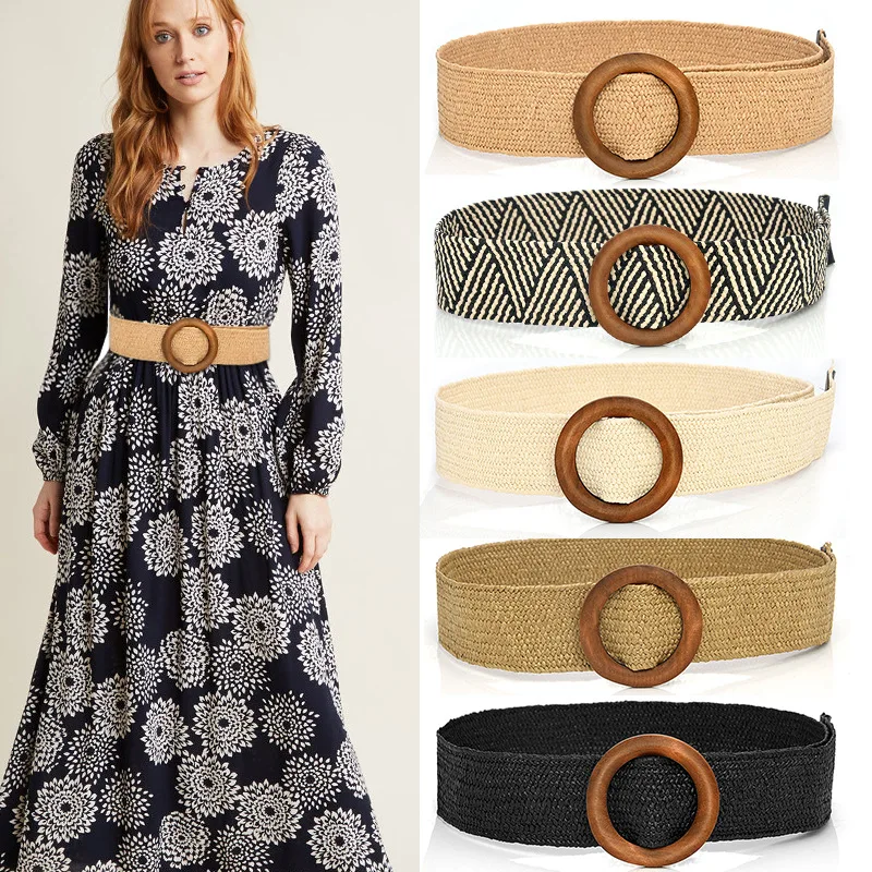 Vintage Bohemian Wide Belt Summer Wooden Buckle Wild Braided Belt Female Leopard Buckle Linen Weave Women Fake Straw Waist Belt
Vintage Bohemian Wide Belt Summer Wooden Buckle Wild Braided Belt Female Leopard Buckle Linen Weave Women Fake Straw Waist Belt