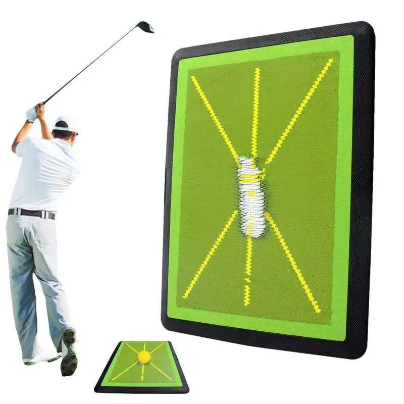 

Golf Batting Mat Golf Swing Pad With Track Portable Golf Training Pads For Swing Detection Analysis Path And Correct Hitting