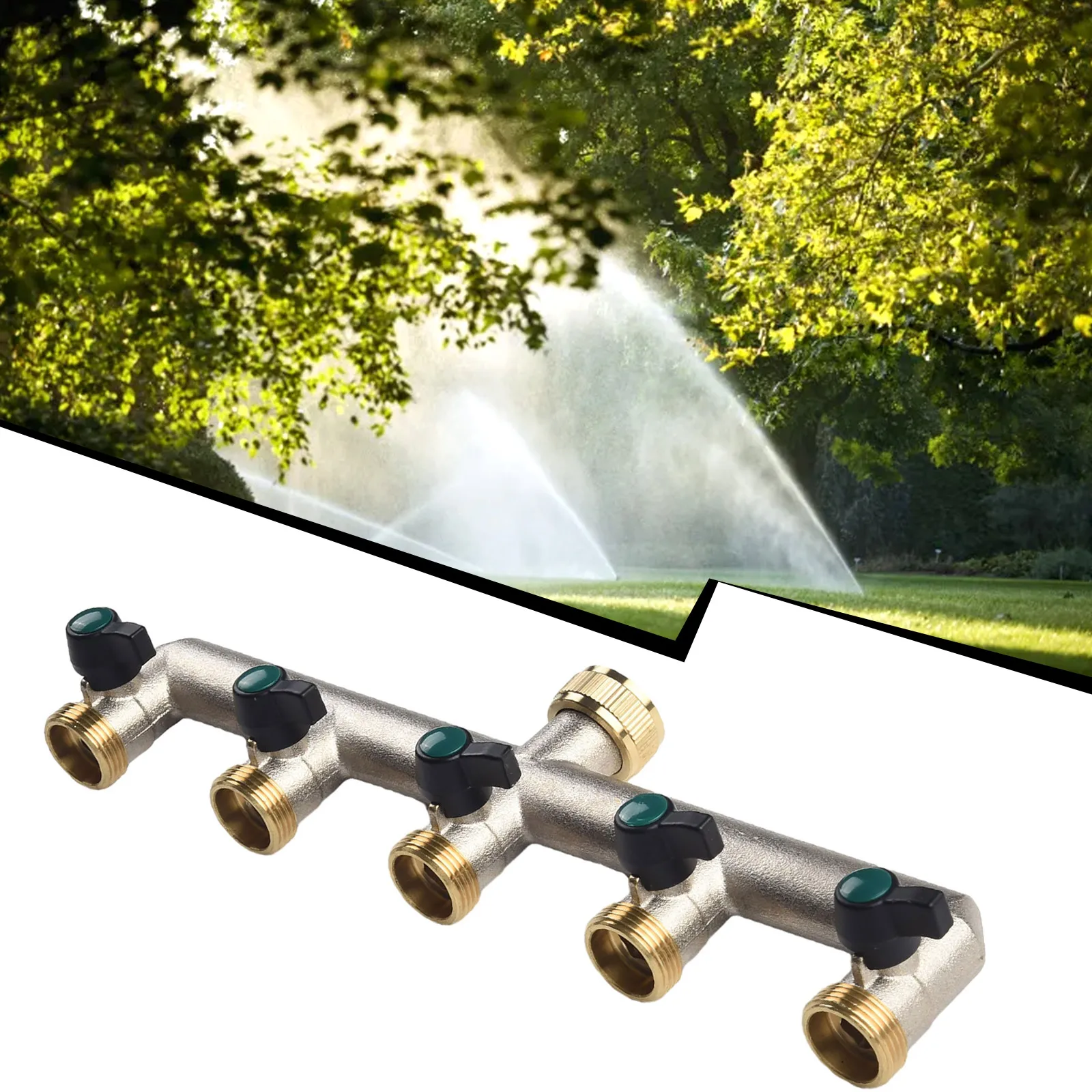 Water Distributor 5-way Distributor None 0 - 10 Bar 0 - 90°C 1pcs 3/4 Inch 308x85x50mm 5 Garden Hose 5-way Brass
Water Distributor 5-way Distributor None 0 - 10 Bar 0 - 90°C 1pcs 3/4 Inch 308x85x50mm 5 Garden Hose 5-way Brass