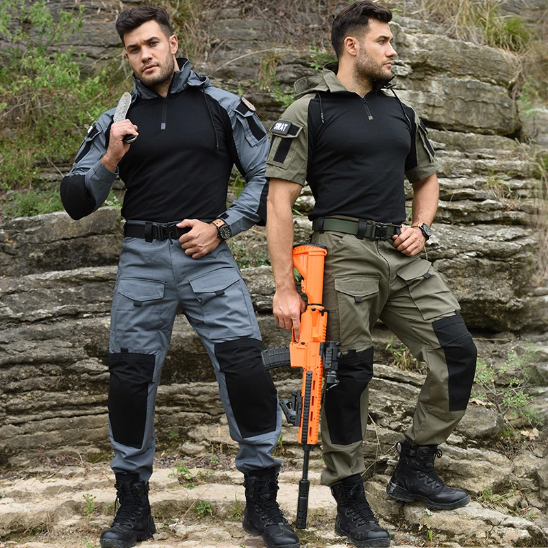 HAN WILD Cargo Pants with Pads Men Military Style T Shirt Cycling Shirt Tactical Pants Camouflage Jogger Multi Pockets Trousers
HAN WILD Cargo Pants with Pads Men Military Style T Shirt Cycling Shirt Tactical Pants Camouflage Jogger Multi Pockets Trousers