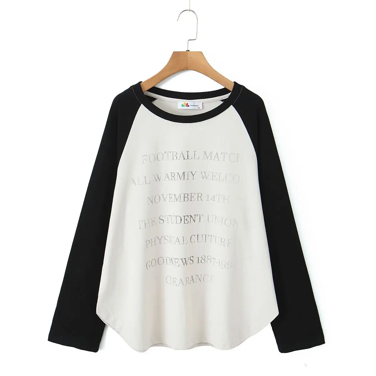 Do The Old Letter Printing Block Color Raglan Sleeve T-shirt Good Quality Plus Size Women Autumn Winter Crew Neck Basic Tops
Do The Old Letter Printing Block Color Raglan Sleeve T-shirt Good Quality Plus Size Women Autumn Winter Crew Neck Basic Tops