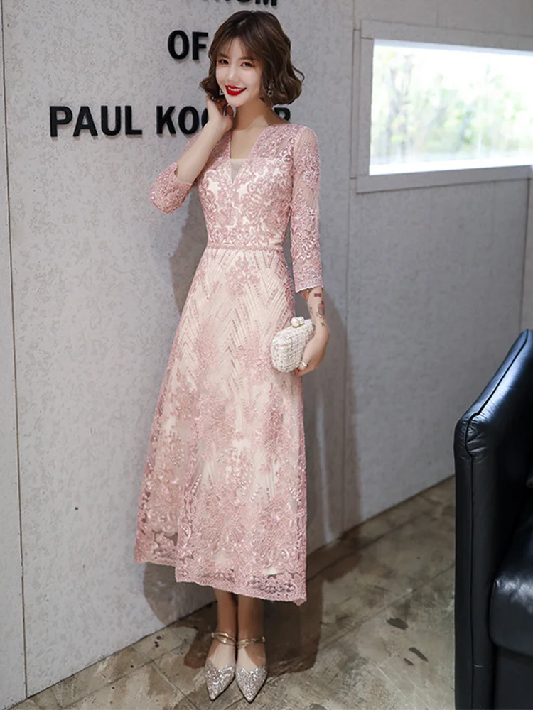 Pink Banquet Evening Dress Women's 2023 New Style Elegant Dress Long Sleeve High end Annual Meeting Slim
Pink Banquet Evening Dress Women's 2023 New Style Elegant Dress Long Sleeve High end Annual Meeting Slim