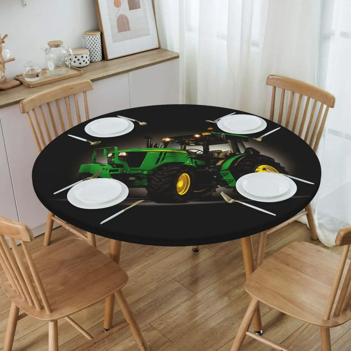 Round Fitted Tractor Table Cloth Waterproof Tablecloth 45"-50" Table Cover Backed with Elastic Edge
Round Fitted Tractor Table Cloth Waterproof Tablecloth 45"-50" Table Cover Backed with Elastic Edge
