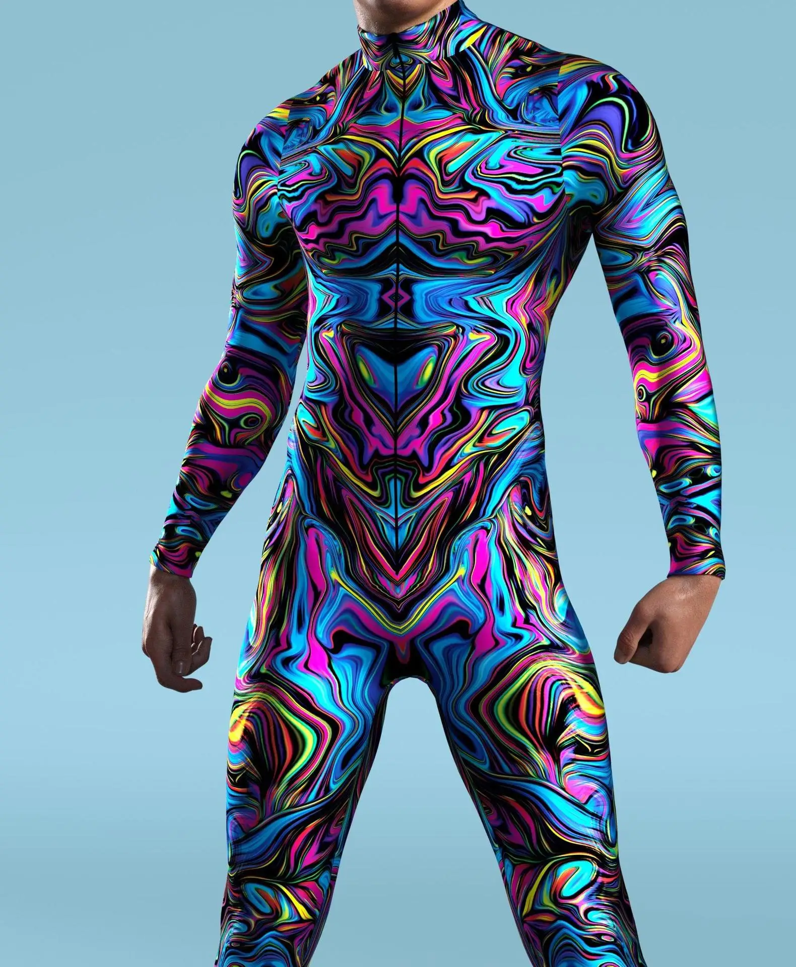 Halloween 3D Printing Jumpsuit Elastic Body Tights Bodysuit Cosplay Costume Leopard Catsuit Man Outfit
Halloween 3D Printing Jumpsuit Elastic Body Tights Bodysuit Cosplay Costume Leopard Catsuit Man Outfit