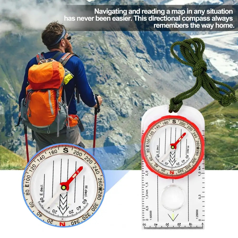 Orienteering Compass 360° Rotating Dial Compass Army Scouts Hiking Magnifying Camping Boating Map Reading Compass
Orienteering Compass 360° Rotating Dial Compass Army Scouts Hiking Magnifying Camping Boating Map Reading Compass